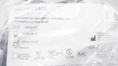 Vyaire NIV040S AirLife Non Invasive Ventilation Vented Full Mask